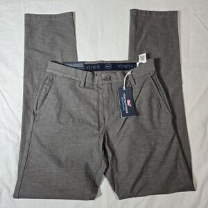 Vineyard Vines Performance On The Go Pants‎ Mens 28x32 Gray Chino Golf  New NWT